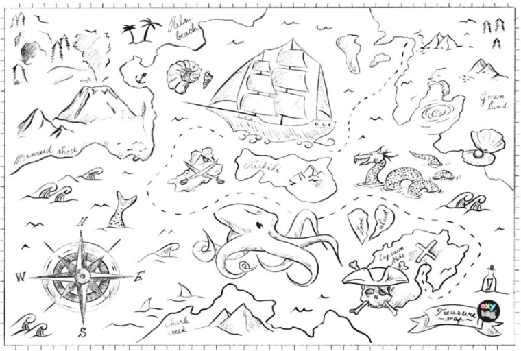 Tischauflage Pirate aus Polypropylen