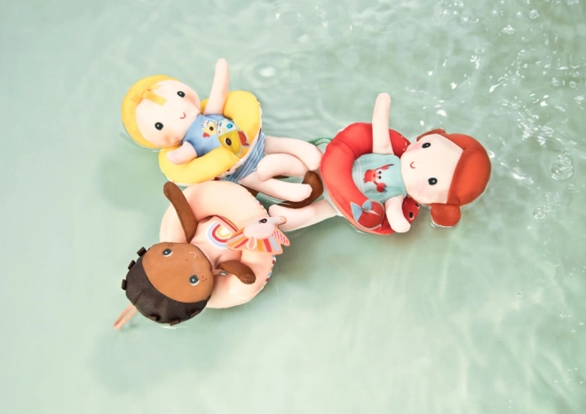 Lilliputiens Badebaby Axelle mit Krabben-Schwimmring