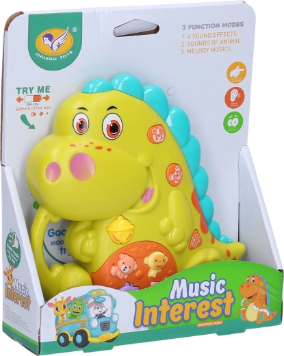 Spielender Dinosaurier mit Licht- und Soundeffekten 14 cm - 1 Stück