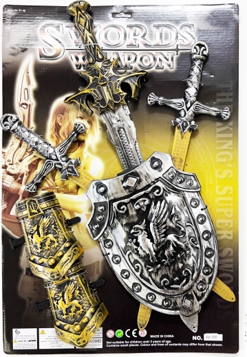 Kinderset mit drei Schwertern und Schild SPARKYS