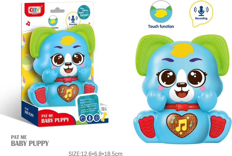 Sprechender Plüschhund mit Effekten 12 cm