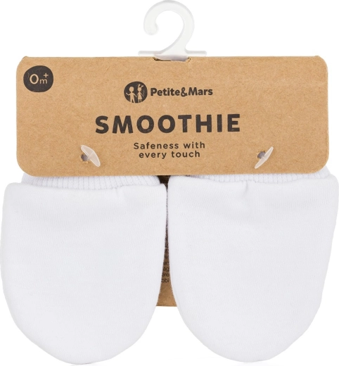 Baby-Fäustlinge Petite&Mars Smoothie Infinity White