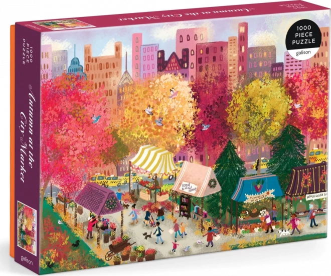 Puzzle Herbst auf dem Stadtmarkt 1000 Teile Galison