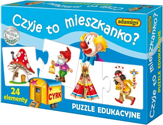 Spiel „Wer wohnt wo?“ Puzzle für Kinder