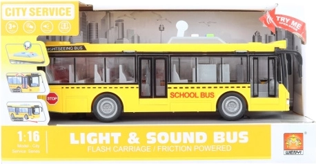 Schulbus mit Licht- und Soundeffekten mit Schwungradantrieb