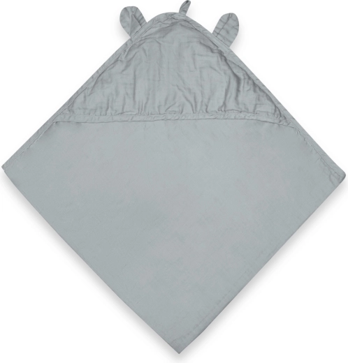 Nuuroo Danila Musselin-Babyhandtuch mit Kapuze Dusty Blue