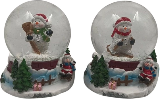Briefbeschwerer Schneekugel mit Schneemann 65 mm
