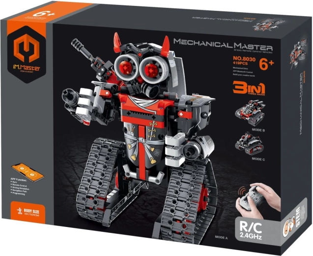 3-in-1-Baukasten: programmierbarer RC-Kettenroboter, 2,4 GHz, 432 Teile