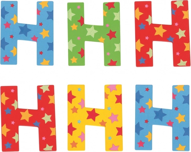 Holzbuchstabe H mit Sternchen Bigjigs Toys
