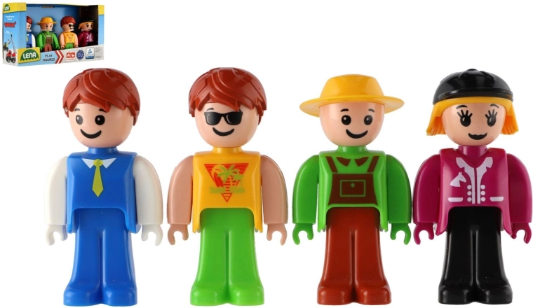 LENA Figuren-Set grün – 4 Figuren für TRUXX