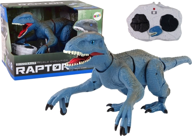 Ferngesteuerter blauer Velociraptor