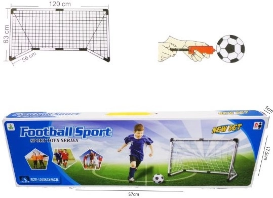 Fußballtor mit Ball