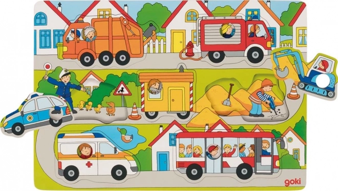 GOKI Holzpuzzle - Auf der Straße