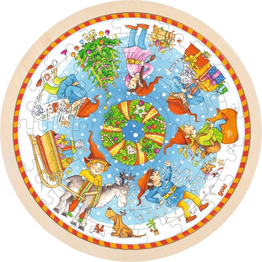 Weihnachtliches Holzpuzzle x-mas – 1 Stück