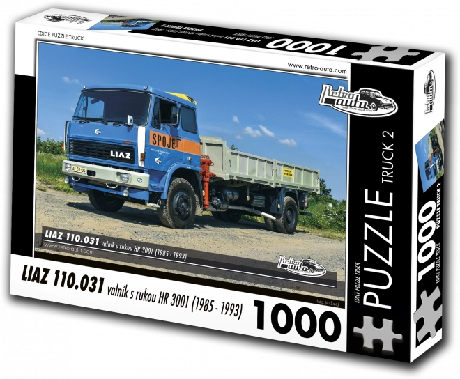 Puzzle Retro Autos Liaz 110.031 Pritsche mit Arm HR 3001, 1000 Teile