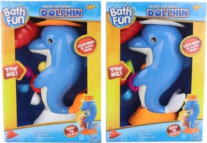 Delfin fürs Wasser – Wassermühle mit Saugnäpfen