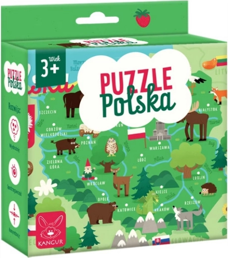 Puzzlekarte Polen für Kinder 3+
