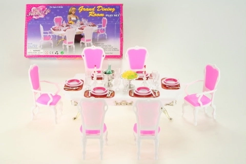 Glorie Esstisch mit Zubehör für Puppen