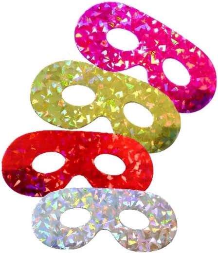 Papier-Maske mit holografischem Effekt – 6 Stk.