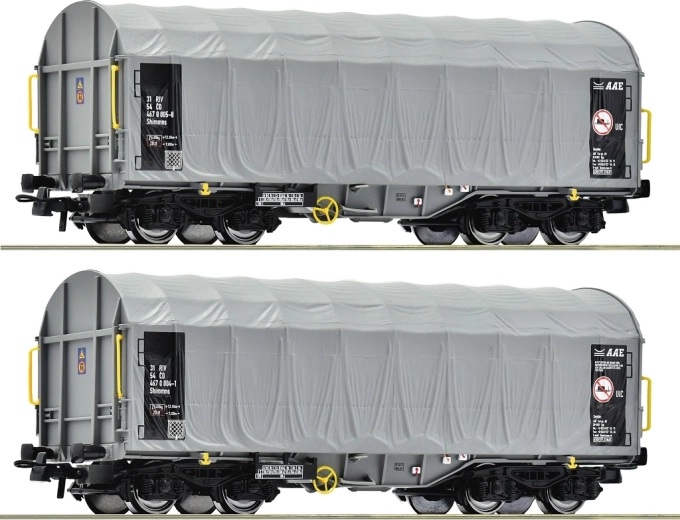 Roco zweiteiliges Set Planen-Güterwagen Shimmns ČD