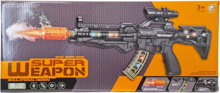 Spielzeug – Rauchgewehr mit Lichtern und Geräuschen