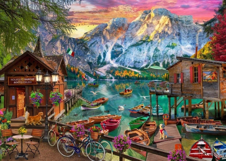 Puzzle Pragser Wildsee, Italien 500 Teile BLUEBIRD