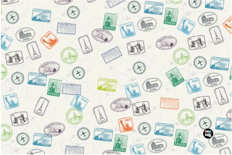 Polypropylen-Schreibtischunterlage Stamps