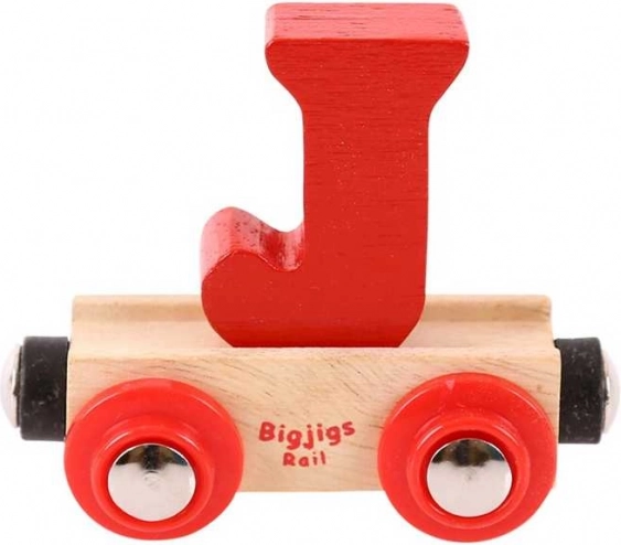 Bigjigs Rail Waggon für Holzeisenbahn – Buchstabe J