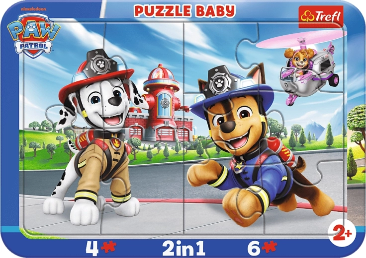 Trefl Baby-Puzzle Paw Patrol: Freunde 2-in-1 (10 Teile)