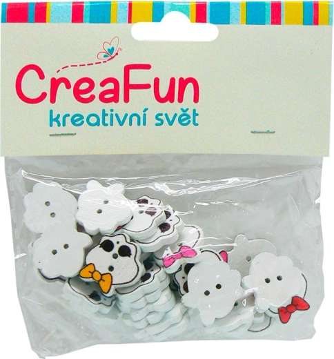 Bunte Kunststoff-Schädel 18 mm, Set mit 30 Stück