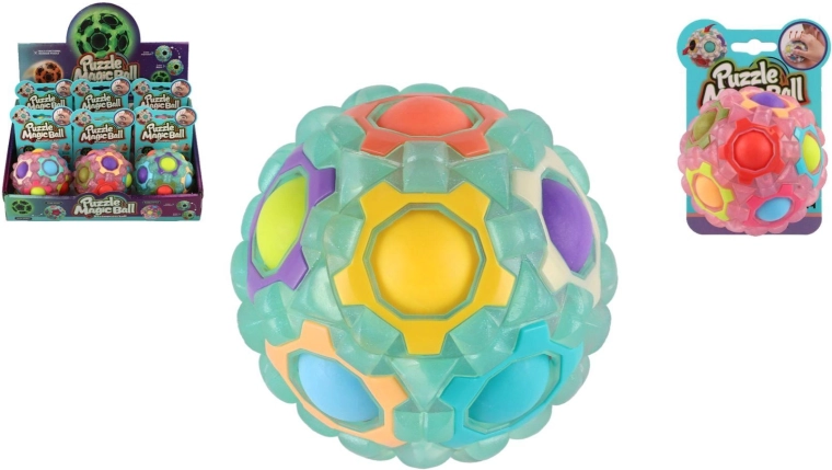 Antistress-Massageball, leuchtet im Dunkeln, 7 cm