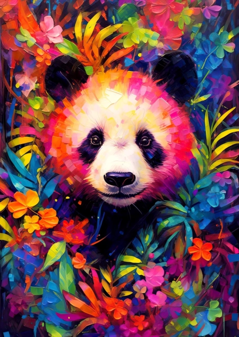 Puzzle Verspieltes Pandajunges 1000 Teile