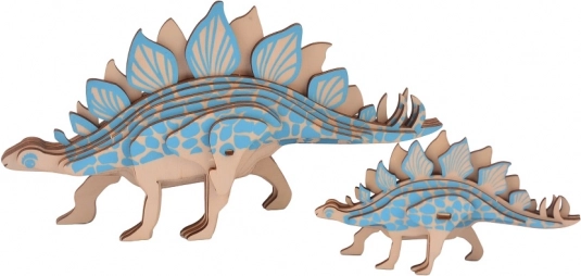 Woodcraft Holz 3D-Puzzle Stegosaurus 2-in-1