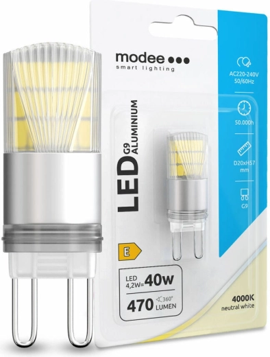 LED-Lampe G9 Modee Aluminium 4,2 W neutralweiß