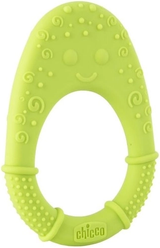 Chicco Silikon-Beißring Super Soft Avocado 2M+