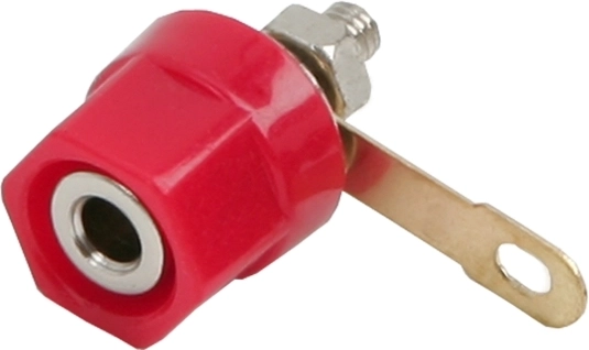Einbaubuchse für Bananenstecker, rot