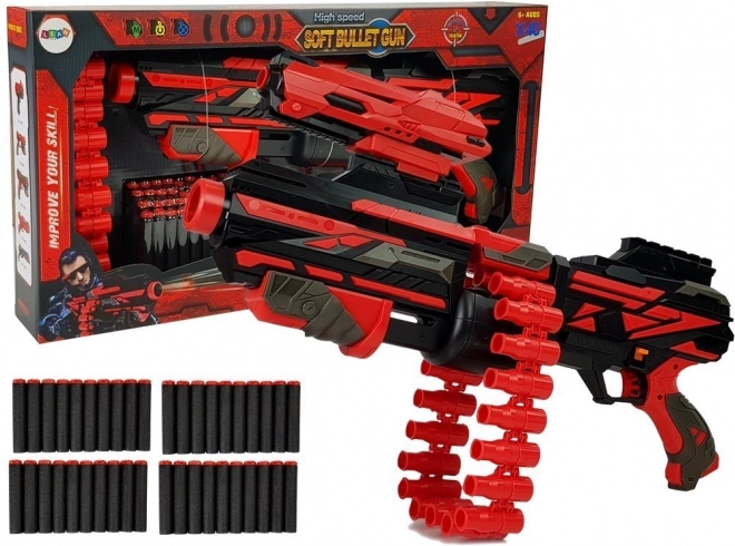 Großes Schaumstoffgewehr rot-schwarz