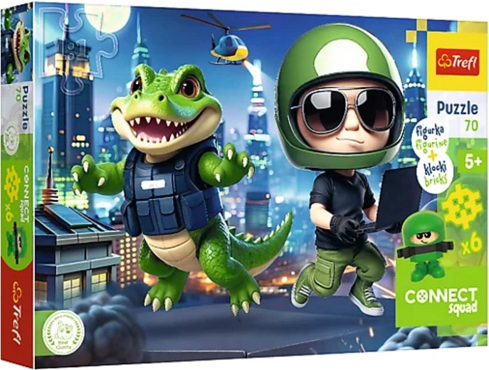 Puzzle Connect Mark mit 70 Teilen und Figur