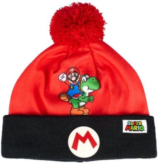 Rote Fleece-Mütze Super Mario