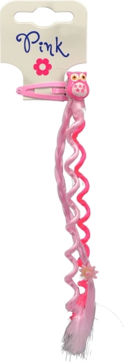 Rosa Eulen-Haaraccessoire-Set für kleine Stylistinnen