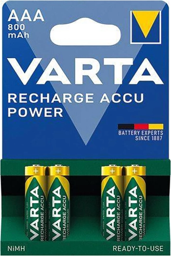 Wiederaufladbare Micro-Batterien AAA 800 mAh Varta (4 Stk.)