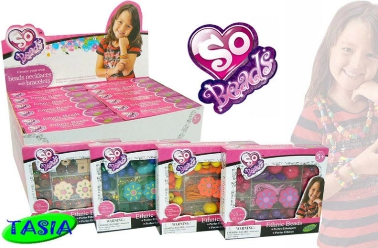 Tasia Set aus Holzperlen zum Basteln, 4 Varianten