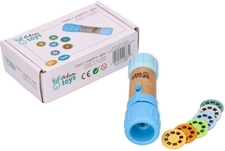Blaue Kinder-Taschenlampe mit Projektor von Adam Toys