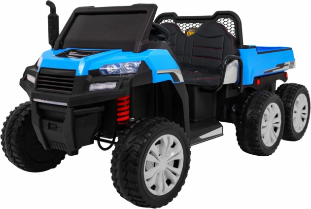 Elektrisches Kinderauto Farmer Truck 4x4 mit kippbarer Ladefläche, für 2 Kinder, blau