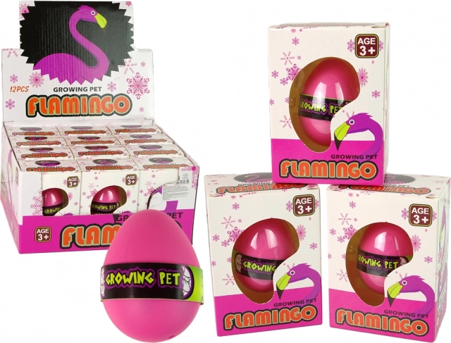 Wachsendes Ei Flamingo 6cm rosa