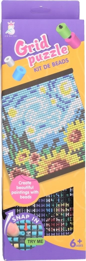Perlenmosaik Himmel und Sonnenblumen 31 × 32,5 cm