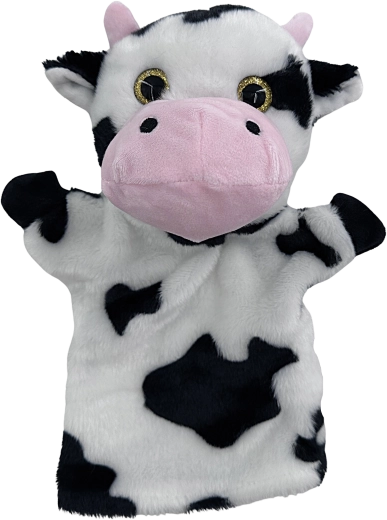 Plüsch-Handpuppe Kuh