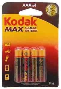 Kodak Alkaline Max AAA Alkalibatterien 1,5 V, 4 Stk.