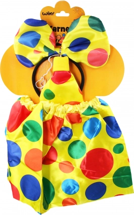 Karnevalset Maus mit Punkten