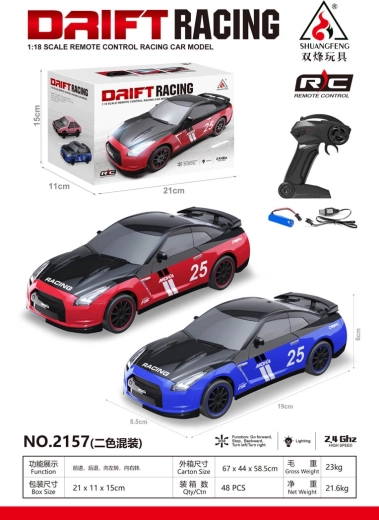 Ferngesteuertes Drift-Auto Racing 25, rot, Maßstab 1:18